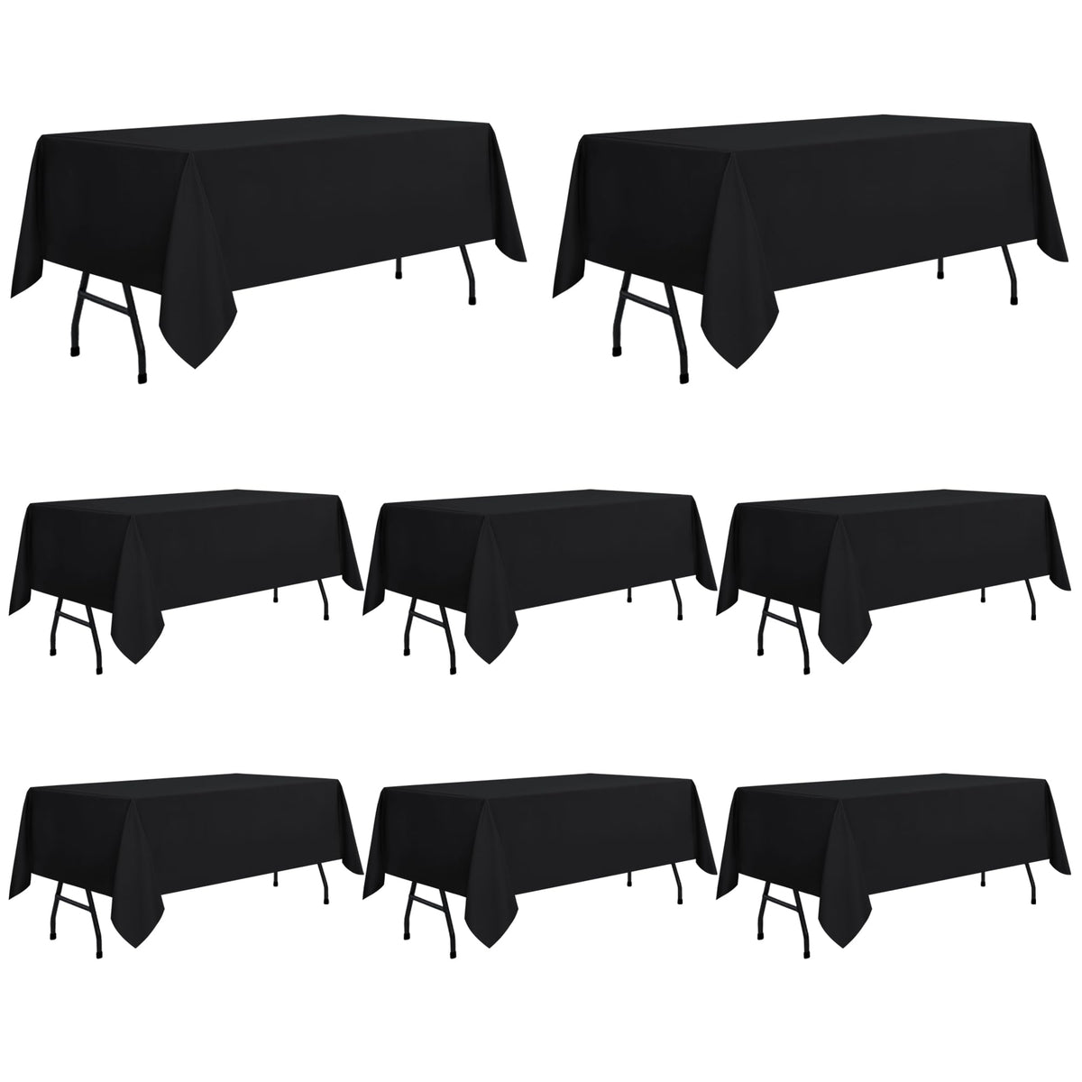 sancua Rectangle Tablecloth, 60 x 84 Inch, White