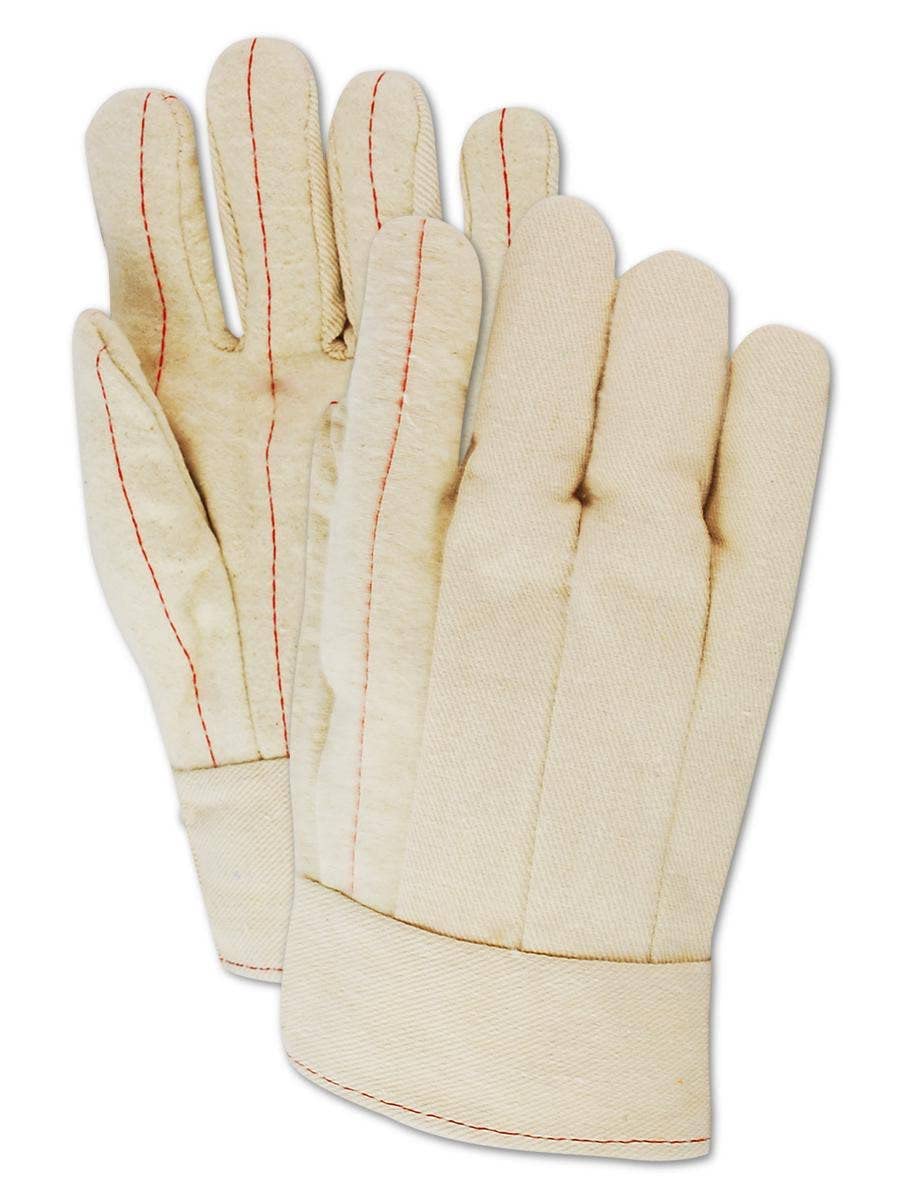 MAGID Cotton Heater Beater 20 oz. Hot Mill Work Gloves, 12 Pairs, Size 9/Large, 2” Band Top Cuff, Off-White, 97BT