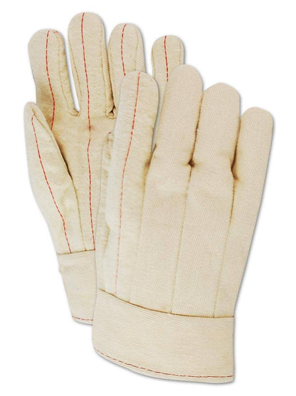 MAGID Cotton Heater Beater 20 oz. Hot Mill Work Gloves, 12 Pairs, Size 9/Large, 2” Band Top Cuff, Off-White, 97BT