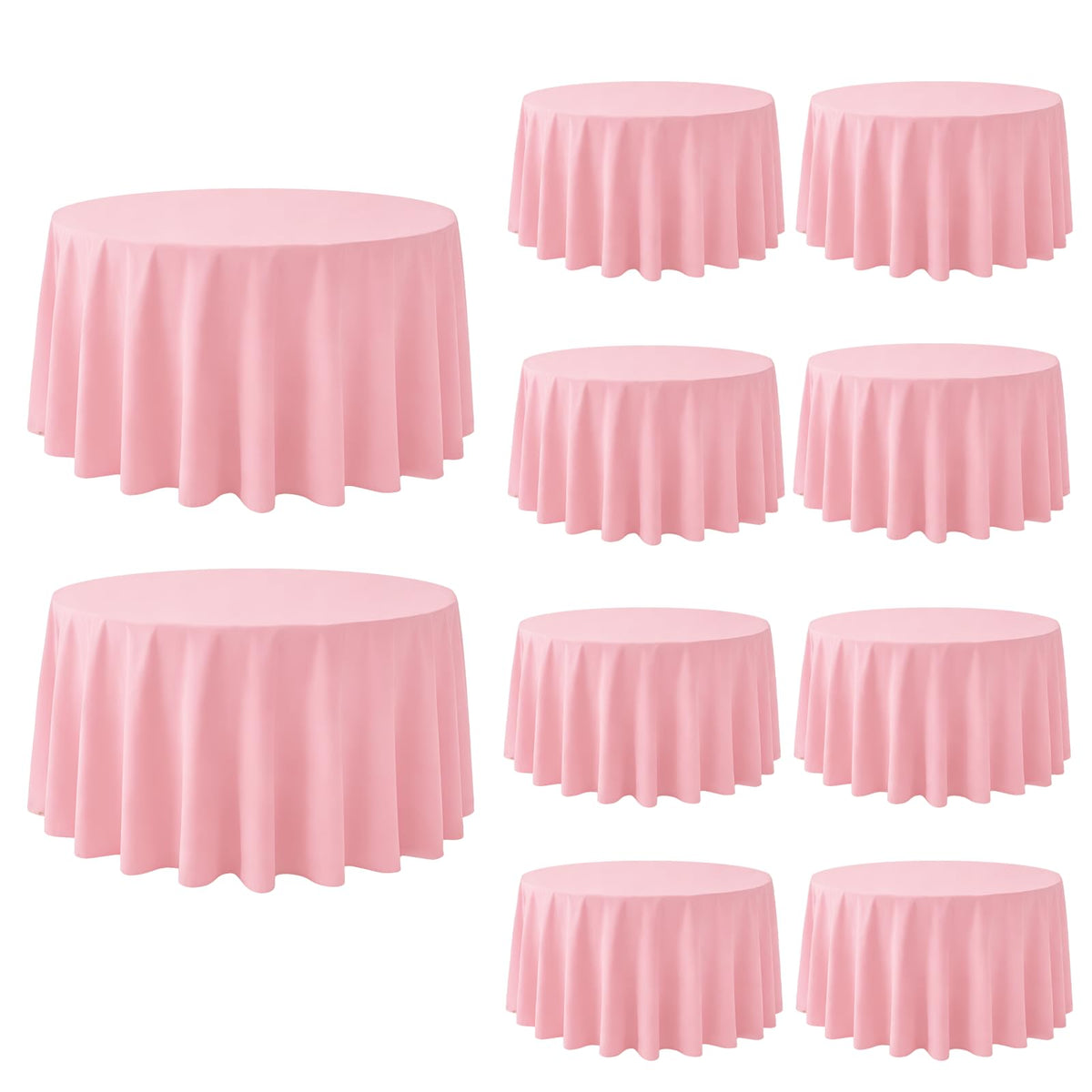 10 Pack Black Tablecloths 60 x 102 Inch for 6 Foot Rectangle Tables