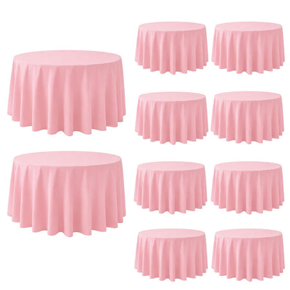 10 Pack Black Tablecloths 60 x 102 Inch for 6 Foot Rectangle Tables