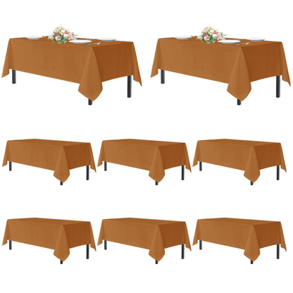 sancua 2 Pack White Table Cloth 60x102 Inch for 6 Feet Rectangle Tables