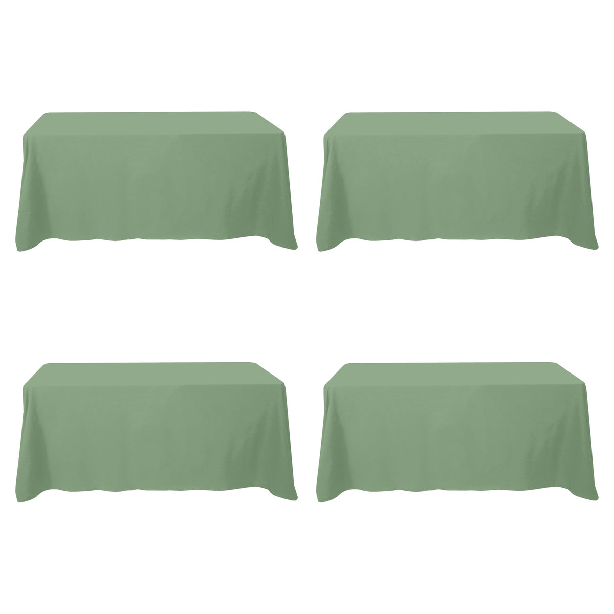 BRILLMAX 6 Pack White Tablecloths 60x126 Inch for 8ft Rectangle Tables