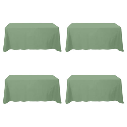 BRILLMAX 6 Pack White Tablecloths 60x126 Inch for 8ft Rectangle Tables