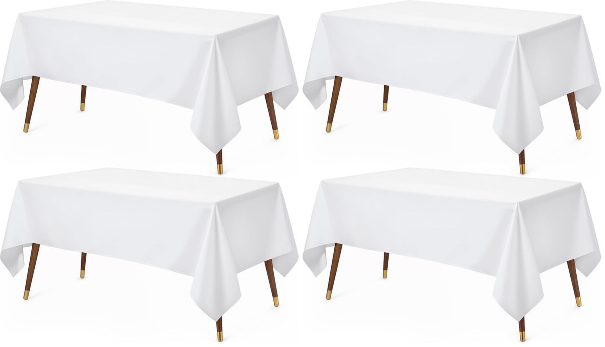 Utopia Kitchen Rectangle Table Cloth 1 Pack [90x132 Inches, White]