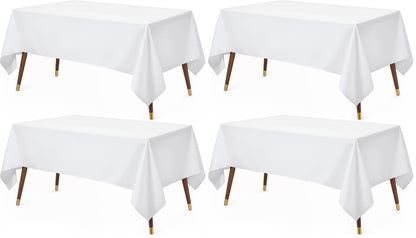 Utopia Kitchen Rectangle Table Cloth 1 Pack [90x132 Inches, White]