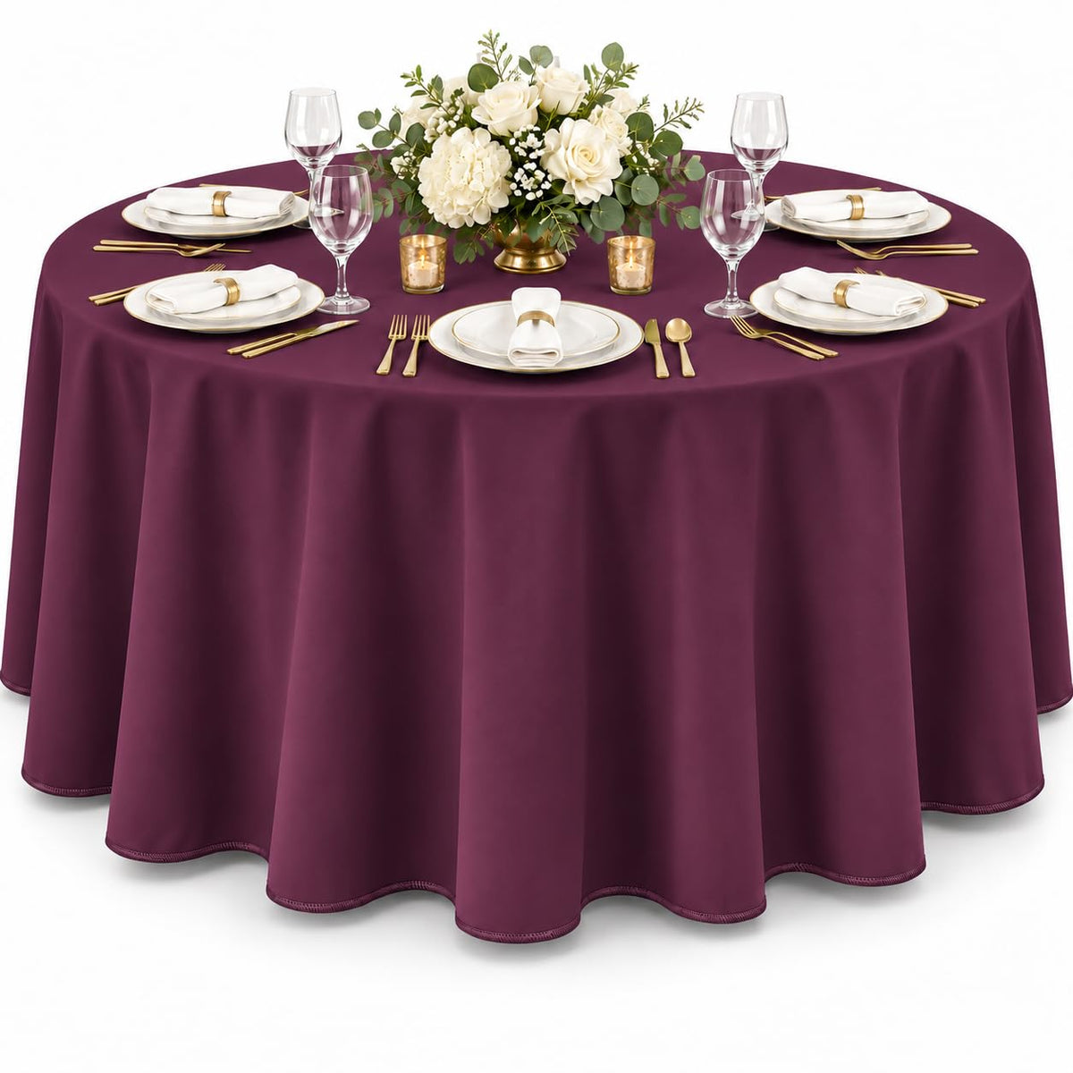 AK TRADING CO. 60 x 102-Inch Rectangular Polyester Tablecloth - Made in USA - Wrinkle-Resistant, Flame Retardant, Durable Party Table Cover, Banquet Tablecloth, Wedding Table Cover - Orange