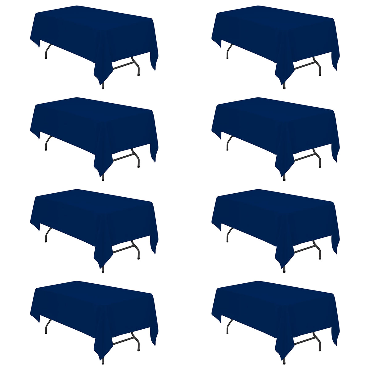 BRILLMAX 6 Pack White Tablecloths 60x126 Inch for 8ft Rectangle Tables