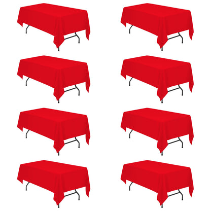 BRILLMAX 6 Pack White Tablecloths 60x126 Inch for 8ft Rectangle Tables