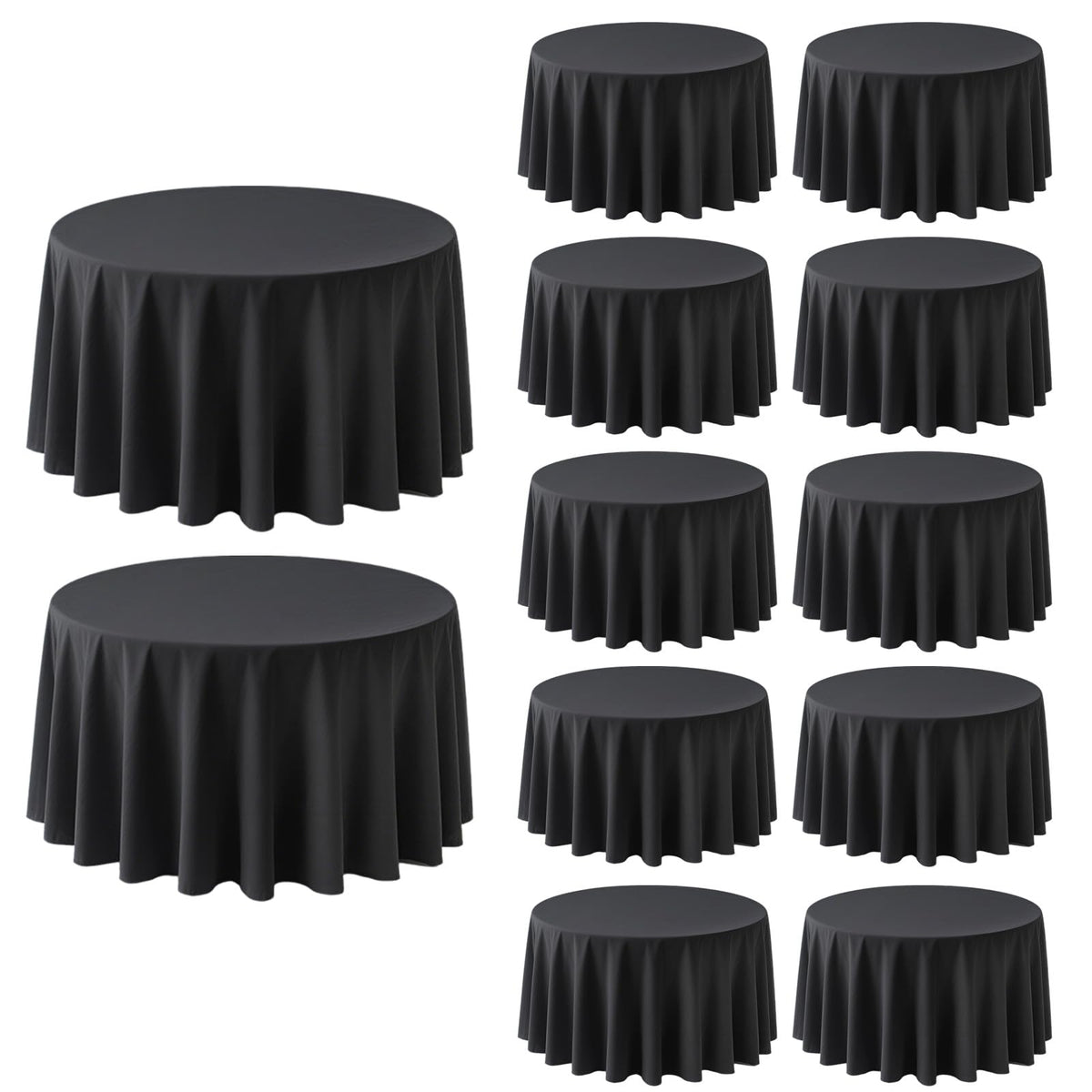 8 Pack White Rectangle Table Cloth 60 x 102 Inch For 6 Foot Tables