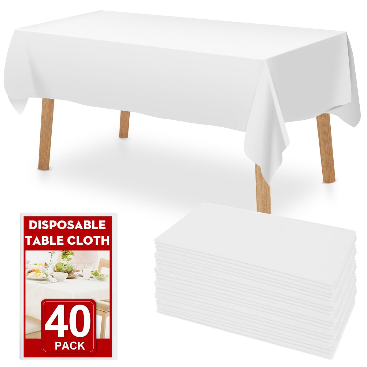 RowinsyDD 30 Pack Black Plastic Tablecloth, Plastic Table Cloths Disposable