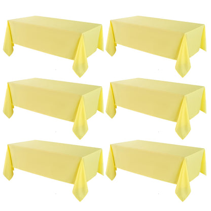 VidaFete Classic Series 10 Pack 90 * 132inch Black Rectangle Tablecloth
