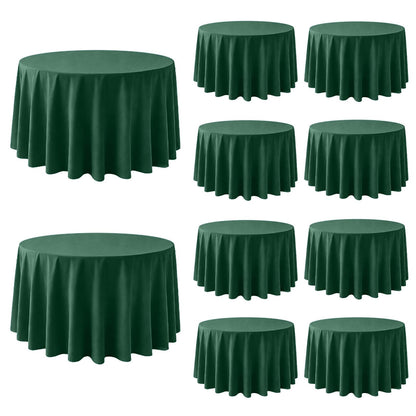 10 Pack Black Tablecloths 60 x 102 Inch for 6 Foot Rectangle Tables