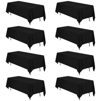 BRILLMAX 6 Pack White Tablecloths 60x126 Inch for 8ft Rectangle Tables