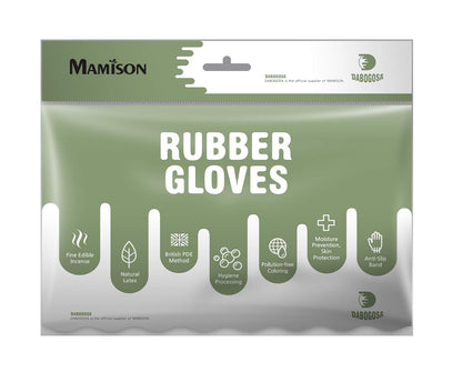 Mamison Rubber Dishwashing Gloves, Non-Slip Kitchen, Pink Medium, 2 Pairs