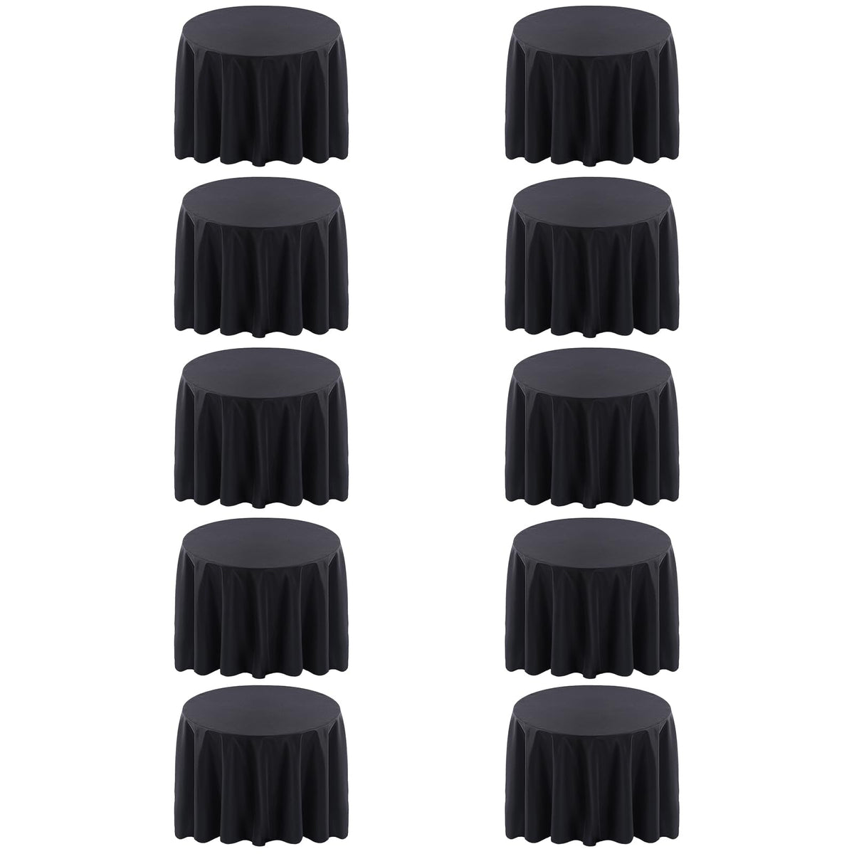 Surmente 90x156 Inch Black Tablecloth for 8 Foot Rectangle Tables
