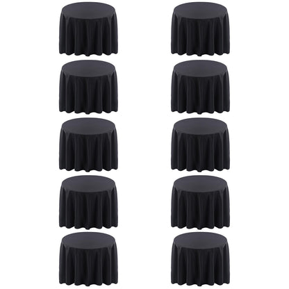 Surmente 90x156 Inch Black Tablecloth for 8 Foot Rectangle Tables