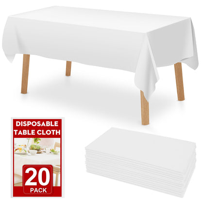 RowinsyDD 30 Pack Black Plastic Tablecloth, Plastic Table Cloths Disposable