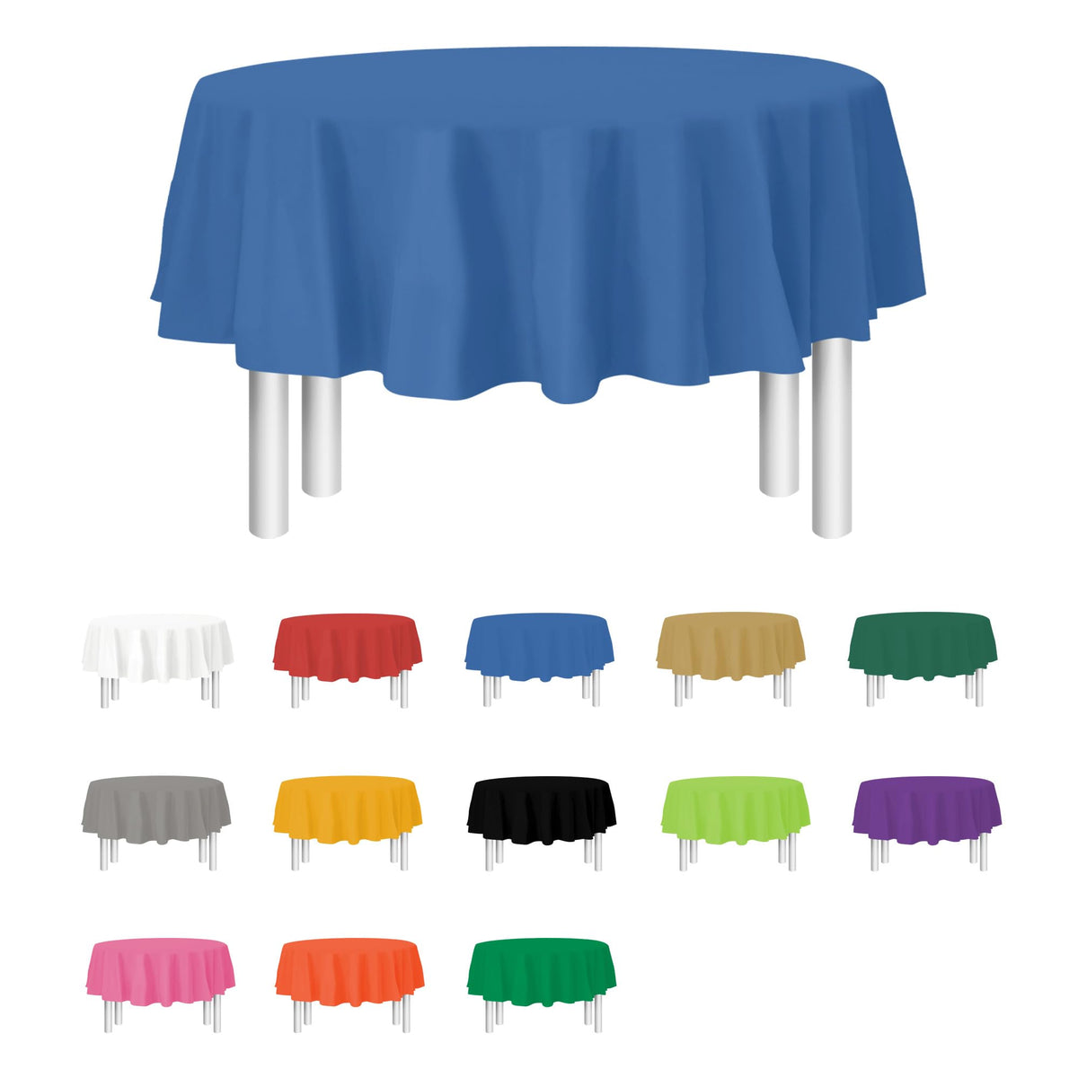 Party Dimensions White Disposable Plastic Tablecloth for Rectangle Tables (12 Pack) Table Cloths for Parties, Events & Weddings, Indoors Outdoors, 54 x 108 inches, Plastic Table Cover