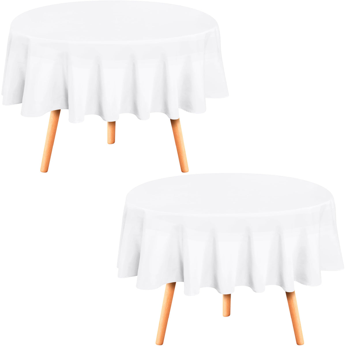 Utopia Kitchen Rectangle Table Cloth 2 Pack [60x102 Inches, Black]