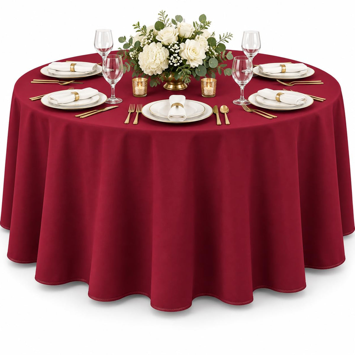 AK TRADING CO. 60 x 102-Inch Rectangular Polyester Tablecloth - Made in USA - Wrinkle-Resistant, Flame Retardant, Durable Party Table Cover, Banquet Tablecloth, Wedding Table Cover - Orange