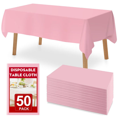 RowinsyDD 30 Pack Black Plastic Tablecloth, Plastic Table Cloths Disposable
