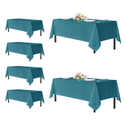 sancua 2 Pack White Table Cloth 60x102 Inch for 6 Feet Rectangle Tables