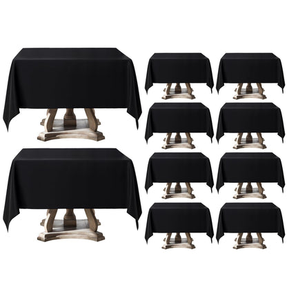 6 Pack Ivory Rectangle Tablecloths 60x120 Inch for 8ft Tables