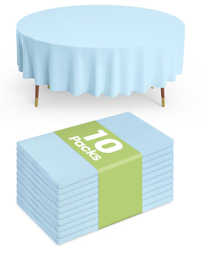 Pureegg Plastic Table Cloth Disposable 54x108 Inch 10 Pack, White