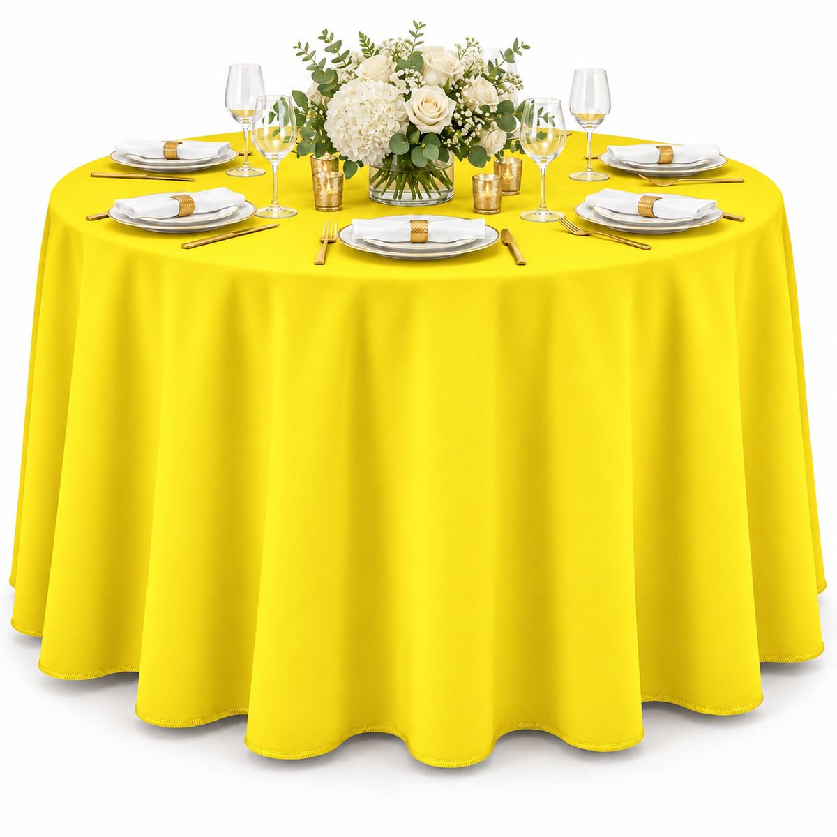 AK TRADING CO. 60 x 102-Inch Rectangular Polyester Tablecloth - Made in USA - Wrinkle-Resistant, Flame Retardant, Durable Party Table Cover, Banquet Tablecloth, Wedding Table Cover - Orange