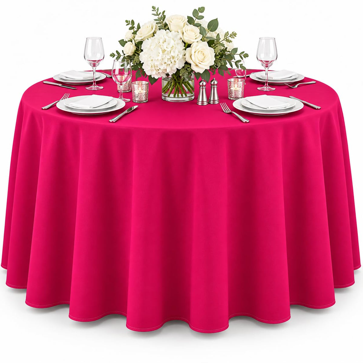 AK TRADING CO. 60 x 102-Inch Rectangular Polyester Tablecloth - Made in USA - Wrinkle-Resistant, Flame Retardant, Durable Party Table Cover, Banquet Tablecloth, Wedding Table Cover - Orange