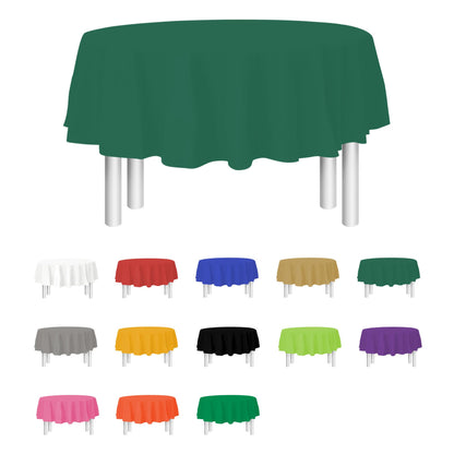 Party Dimensions White Disposable Plastic Tablecloth for Rectangle Tables (12 Pack) Table Cloths for Parties, Events & Weddings, Indoors Outdoors, 54 x 108 inches, Plastic Table Cover