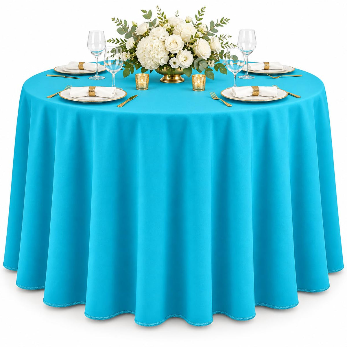 AK TRADING CO. 60 x 102-Inch Rectangular Polyester Tablecloth - Made in USA - Wrinkle-Resistant, Flame Retardant, Durable Party Table Cover, Banquet Tablecloth, Wedding Table Cover - Orange
