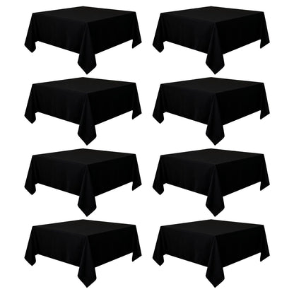 8 Pack White Rectangle Table Cloth 60 x 102 Inch For 6 Foot Tables