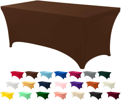 Utopia Kitchen Spandex Table Cloth 2 Pack [4FT, 48Lx30Wx30H Inch, Black]