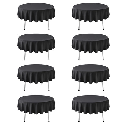 8 Pack White Rectangle Table Cloth 60 x 102 Inch For 6 Foot Tables