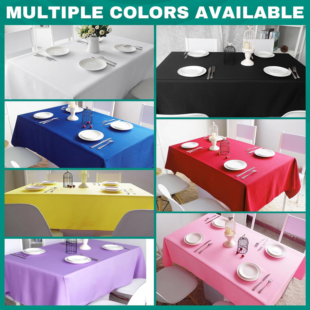 RowinsyDD 30 Pack Black Plastic Tablecloth, Plastic Table Cloths Disposable