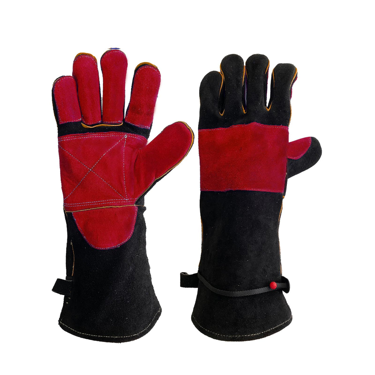 Welding Gloves, 16 Inches Heat Resistant Leather Welding Gloves for Men, Idea for Mig Tig Grill Stick