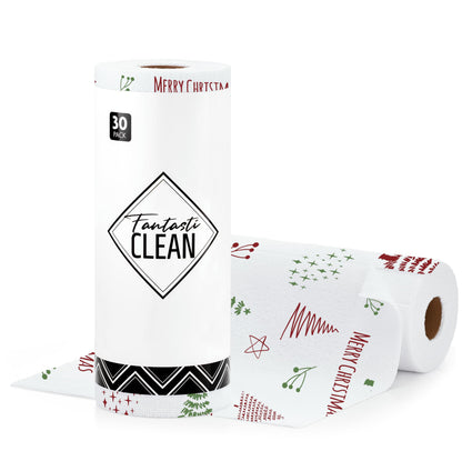 Fantasticlean Microfiber Cleaning Cloth Roll -75 Pack, 12" x 12" (Pink)