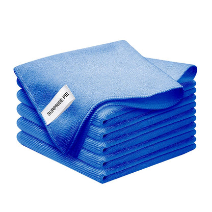 400 GSM Microfiber Cleaning Cloths, Ultra Absorbent, Thick, Lint Free Reusable Cleaning Cloths for Kitchen, Glass, Stainless Steel, Car Detailing & Household Cleaning, 6 Pack, 12" x 12"