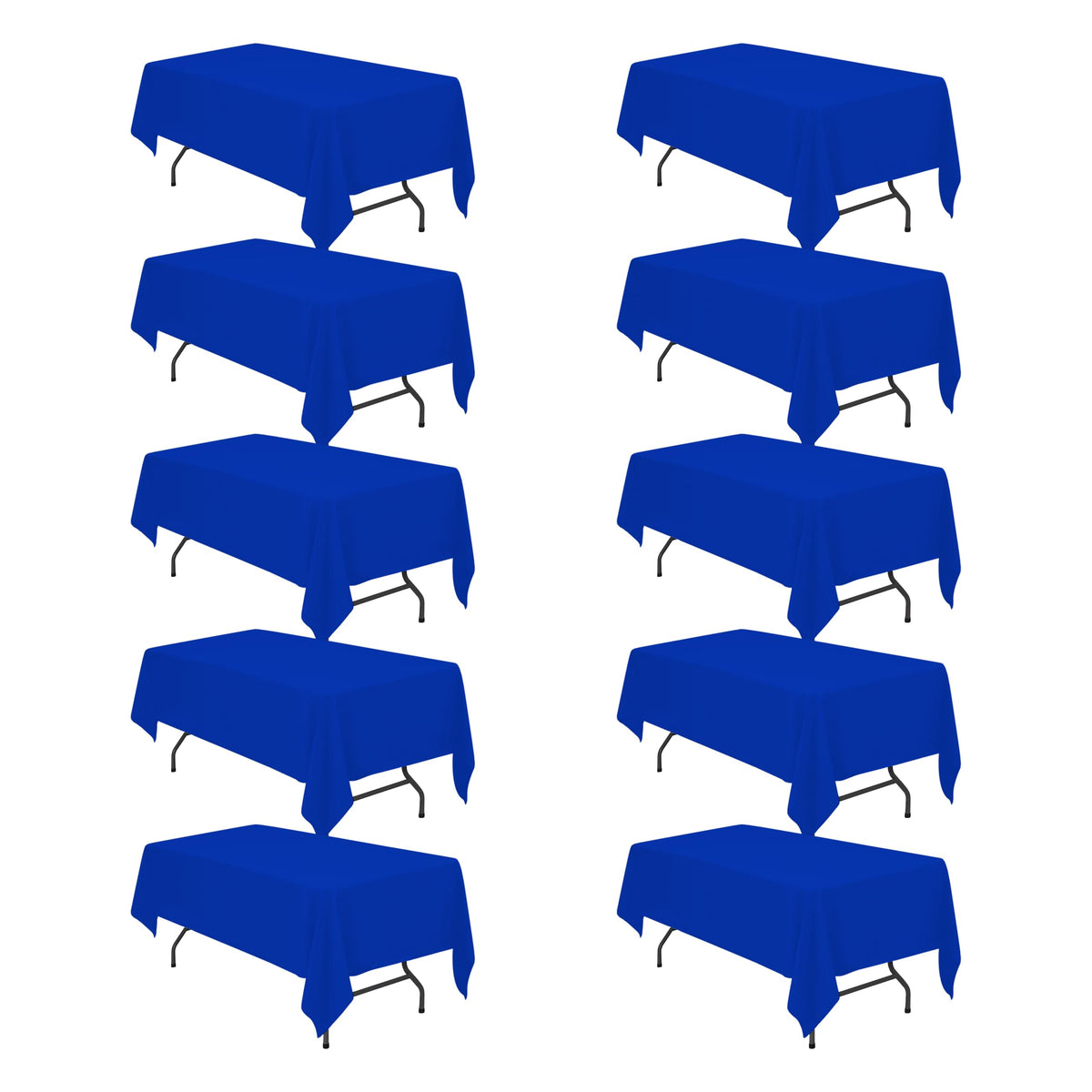 BRILLMAX 6 Pack White Tablecloths 60x126 Inch for 8ft Rectangle Tables