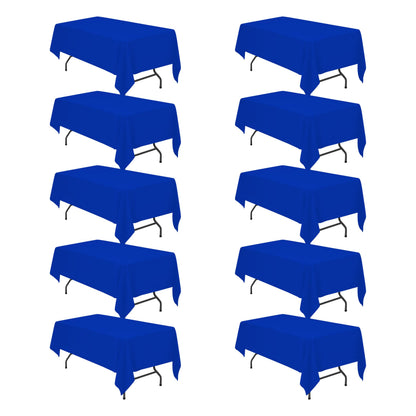 BRILLMAX 6 Pack White Tablecloths 60x126 Inch for 8ft Rectangle Tables