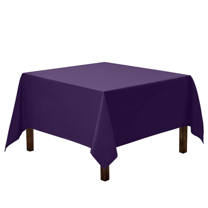Gee Di Moda Square Tablecloth - 70 x 70 Inch Black Table Cloth for Medium Square or Round Tables - Heavy Duty Washable Fabric - for Buffet Table, Holiday Party, Dinner, Wedding & Baby Shower