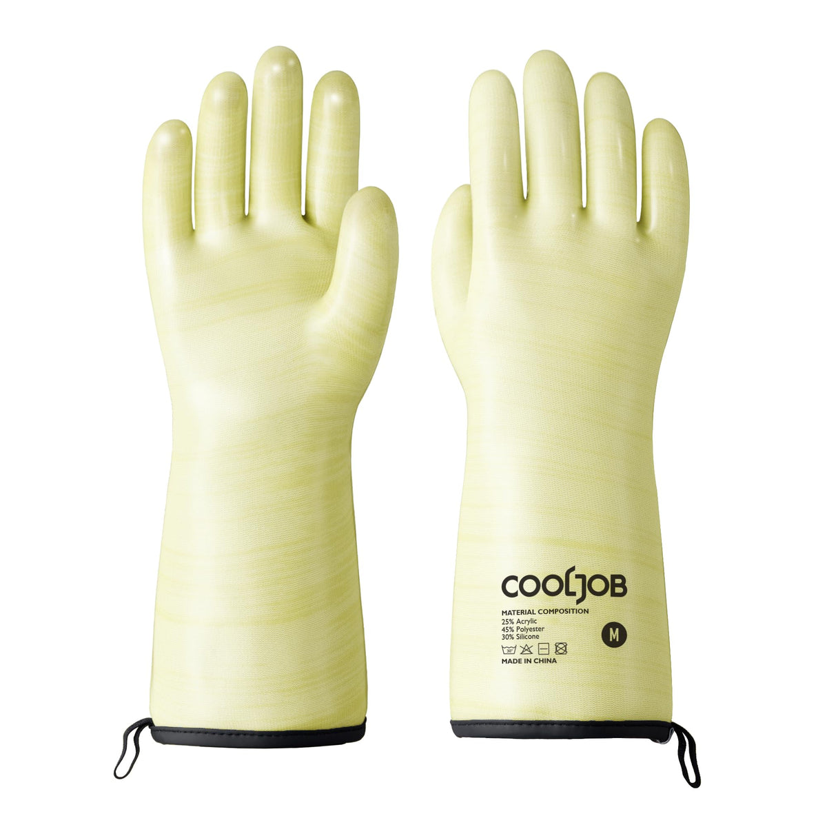 COOLJOB Heat Resistant Oven Gloves, Waterproof BBQ Mitts, Blue, Large