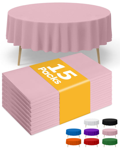 Niuara Black Plastic Table Cloth Rectangle Table 15 Pack, 54''×108'' Tablecloth for Graduation Decorations Class of 2025, Table Cloth for Disposable Use, Table Cover for Holiday Party, Gathering