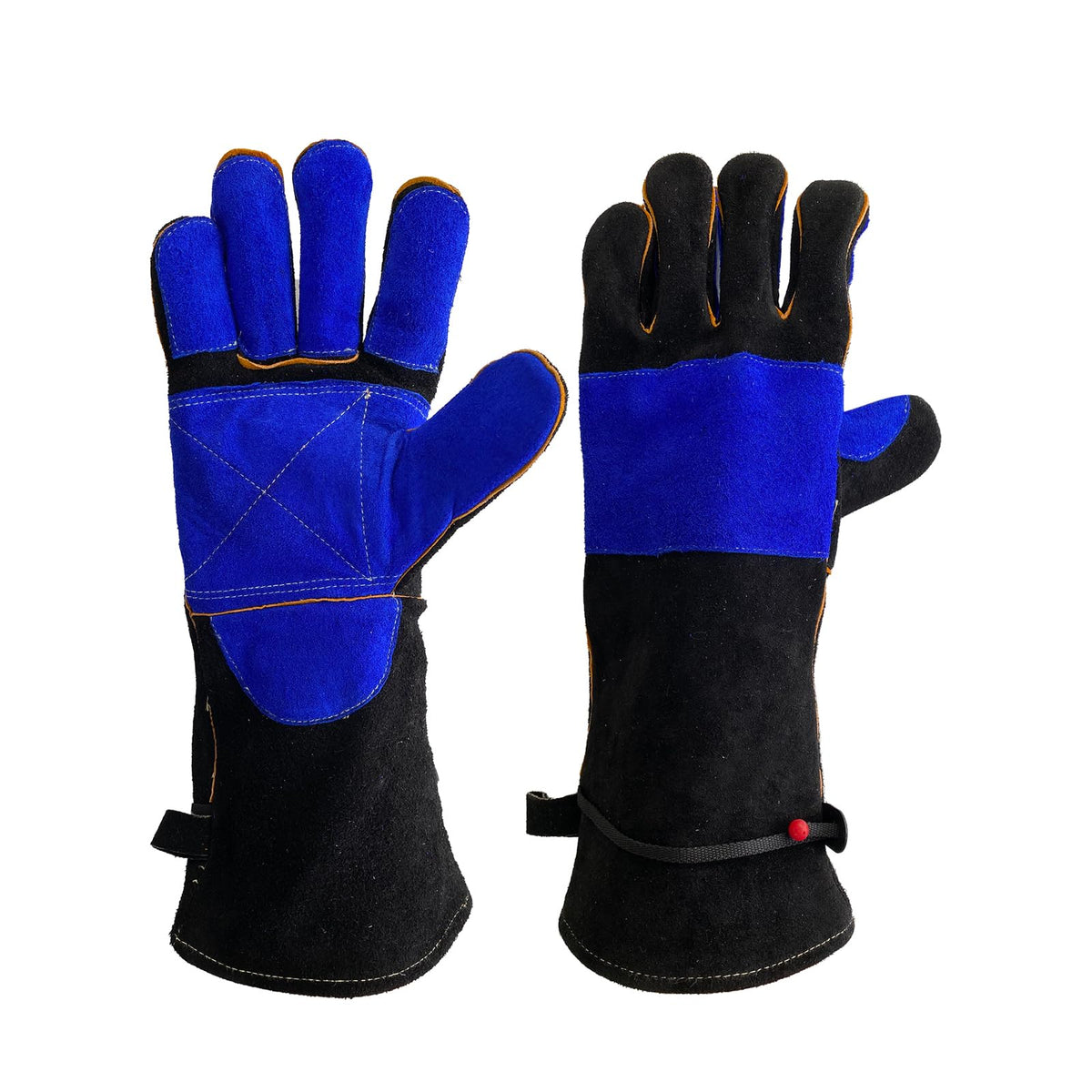Welding Gloves, 16 Inches Heat Resistant Leather Welding Gloves for Men, Idea for Mig Tig Grill Stick