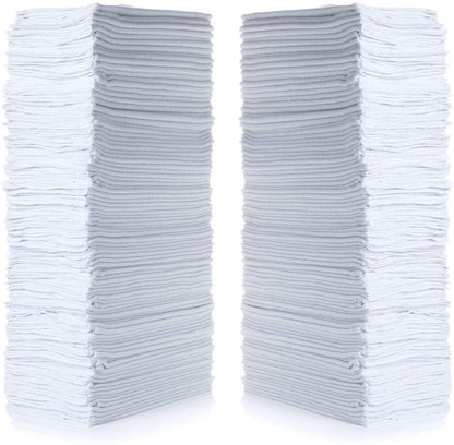 Simpli-Magic Cotton Shop Towels 14"x12" (145 Pack) – Reusable Cleaning Shop Rags for Automobiles, Industries, Garage and Homes (White)
