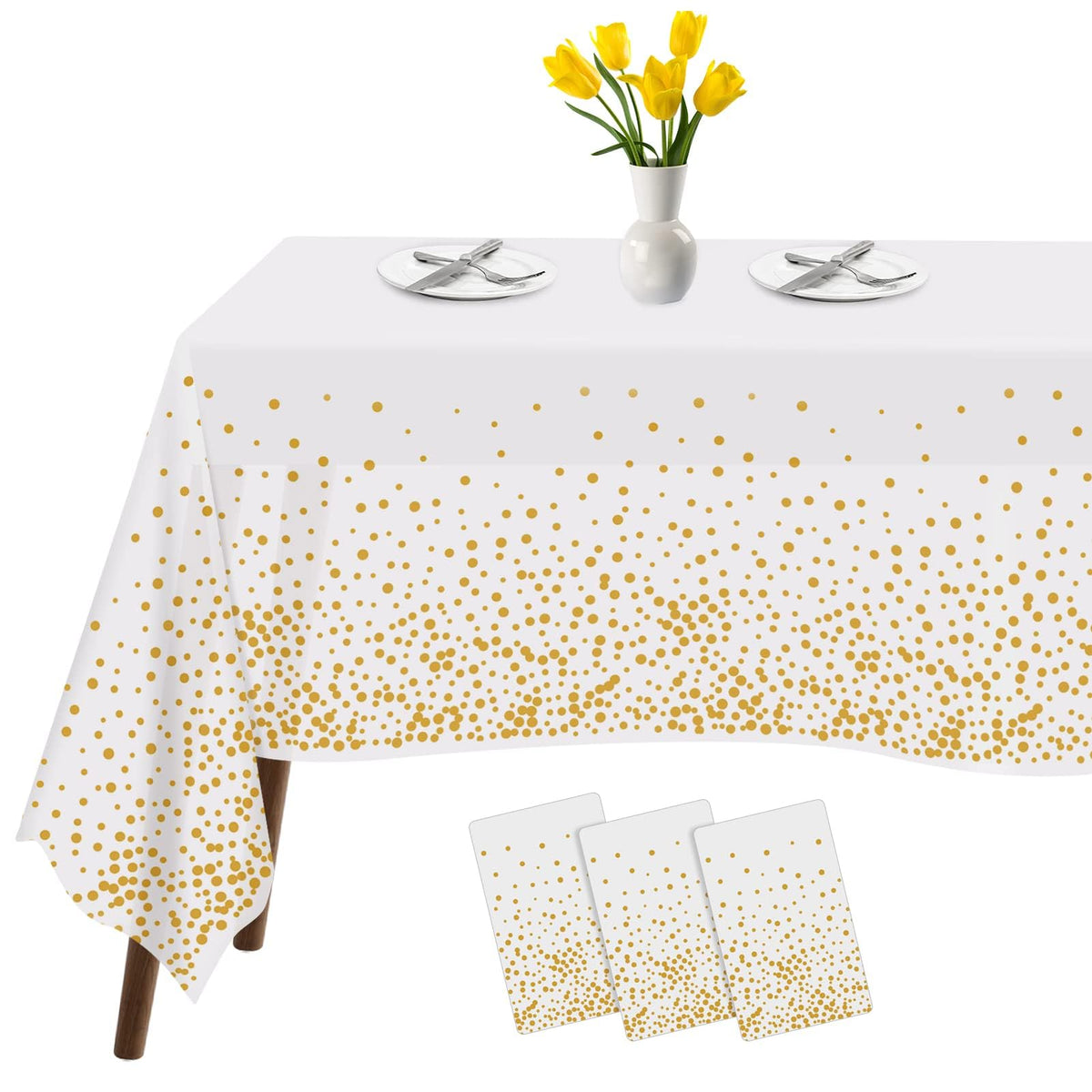 Childom 3 Pack Pink Plastic Tablecloth for Rectangle Tables 54" x 108" Pink Disposable Table Cloth for Mothers Day Decorations,Plastic Table Cover for Birthday Graduation Party Christmas Anniversary