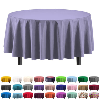 Exquisite Navy Plastic Table Cloth Disposable 6 Pack - 54 x 108 Inch Rectangle Tablecloth for 6 Foot Tables - Waterproof Table Cover for Party Wedding Birthday Graduation BBQ Catering