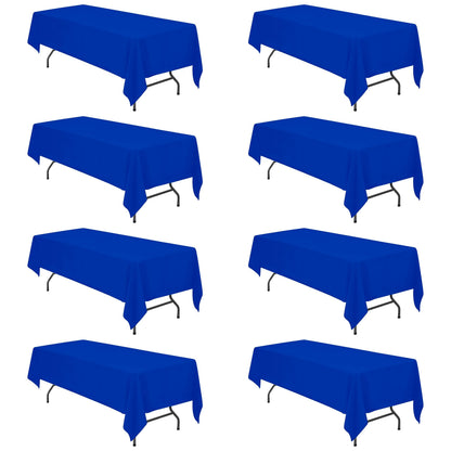 BRILLMAX 6 Pack White Tablecloths 60x126 Inch for 8ft Rectangle Tables